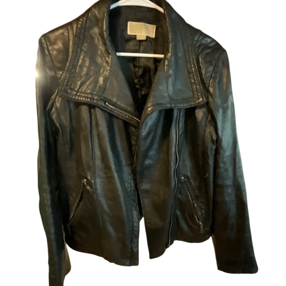 Michael Kors Black Leather Moto Jacket